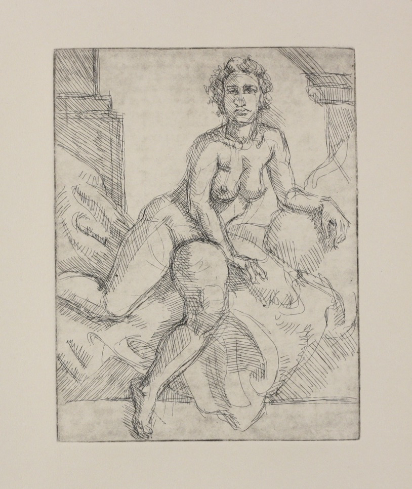 Bacchantes; drypoint, 25 x 25 cm, 2014