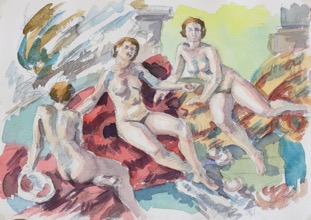 Artemis; watercolor, 30 x 42 cm, 2023