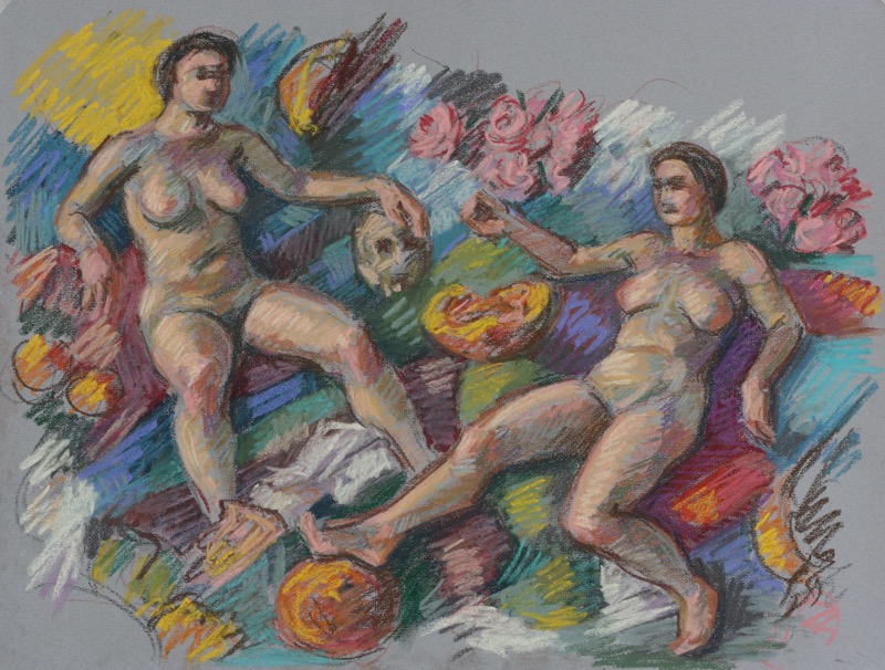 Untitled; pastel on paper, 50 x 60 cm, 2016