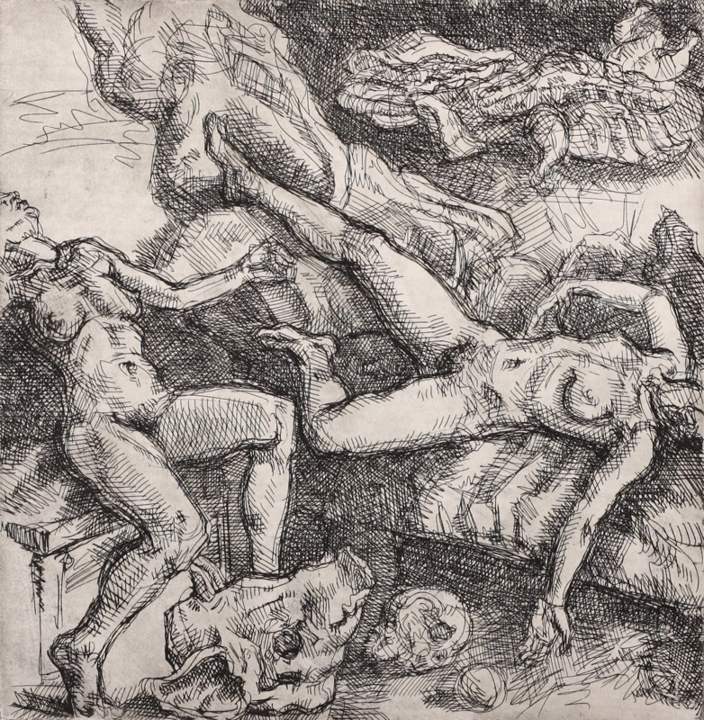 The Epiphany of Danaë; etching, 25 x 25 cm, 2014